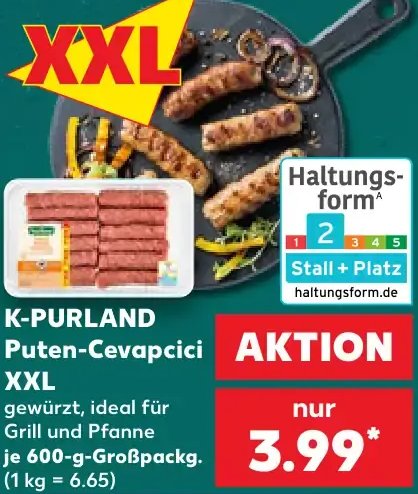K-PURLAND Puten-Cevapcici XXL