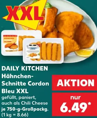 DAILY KITCHEN Hähnchen-Schnitte Cordon Bleu XXL