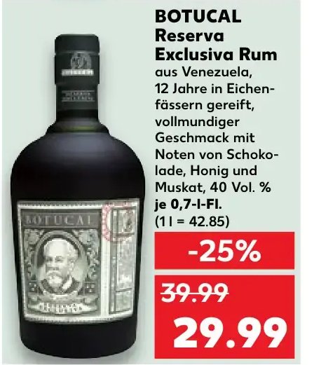 BOTUCAL Reserva Exclusiva Rum