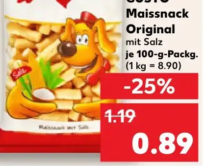 GUSTO Maissnack Original