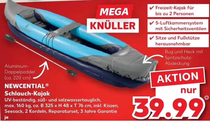 NEWCENTIAL® Schlauch-Kajak