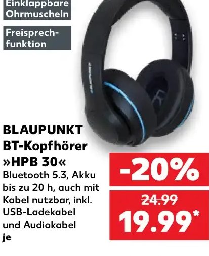 BLAUPUNKT BT-Kopfhörer »HPB 30«