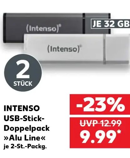 INTENSO USB-Stick-Doppelpack »Alu Line«