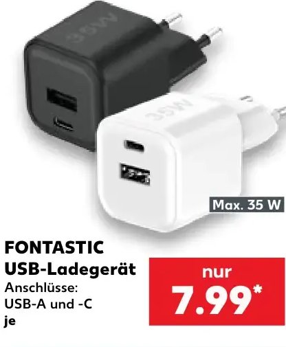 FONTASTIC USB-Ladegerät