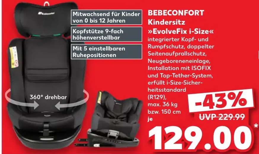 BEBECONFORT Kindersitz »EvolveFix i-Size«