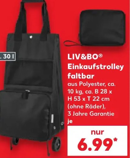LIV&BO® Einkaufstrolley faltbar