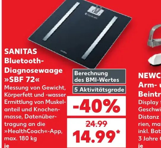 SANITAS Bluetooth-Diagnosewaage »SBF 72«