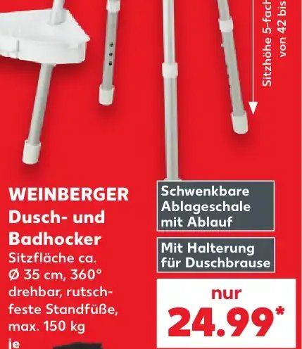 WEINBERGER Dusch- und Badhocker
