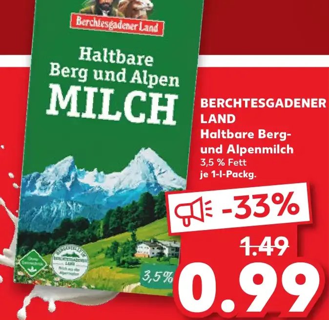 BERCHTESGADENER LAND Haltbare Berg- und Alpenmilch