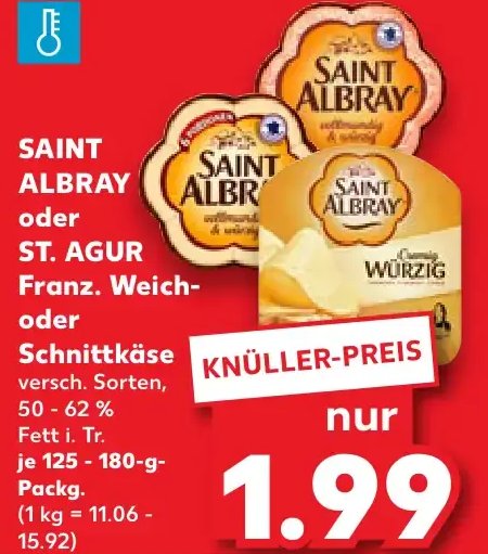 SAINT ALBRAY oder ST. AGUR Franz. Weich- oder Schnittkäse