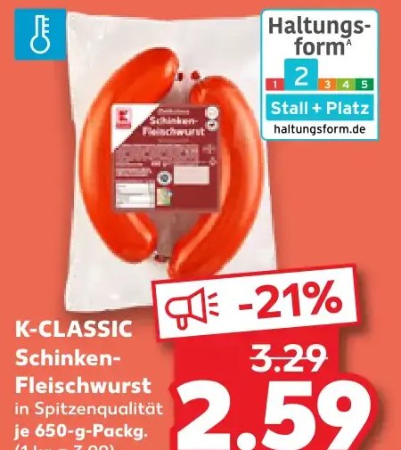 K-CLASSIC Schinken-Fleischwurst