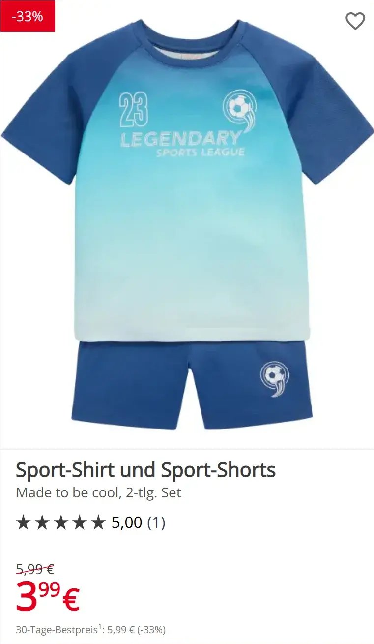 Sport-Shirt und Sport-Shorts