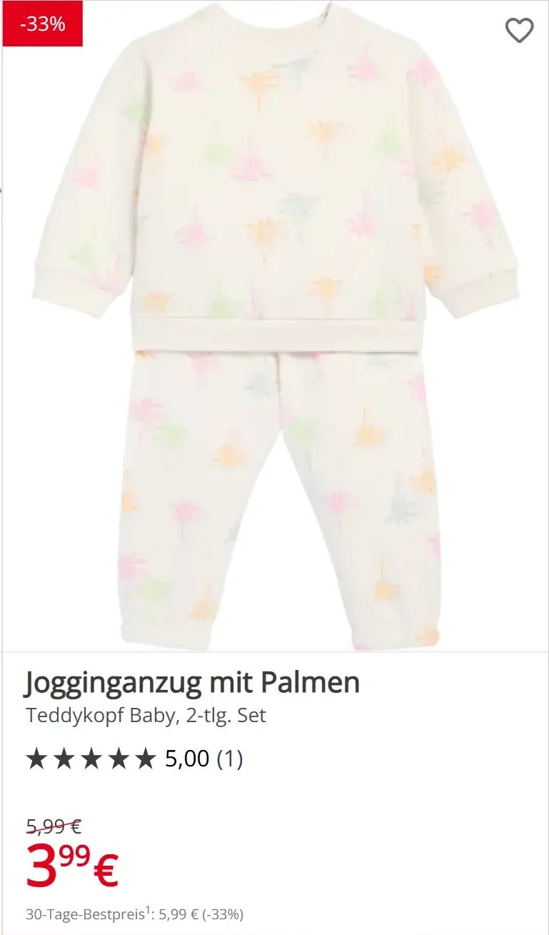 Jogginganzug mit Palmen