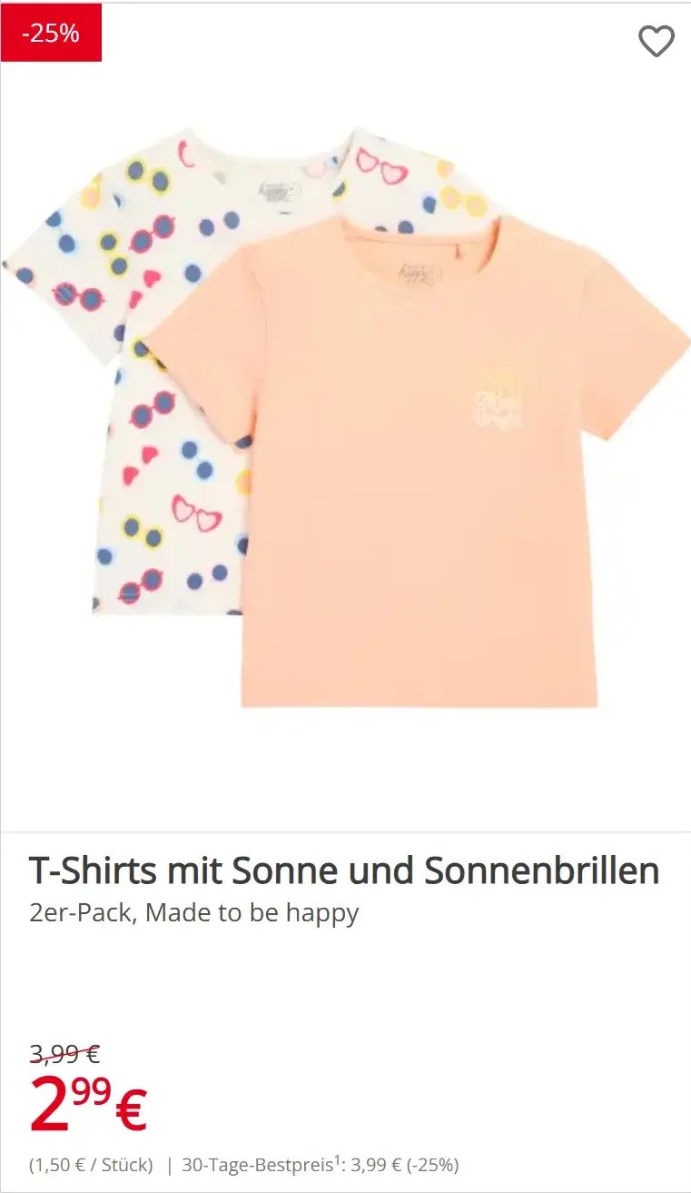 T-Shirts mit Sonne und Sonnenbrillen