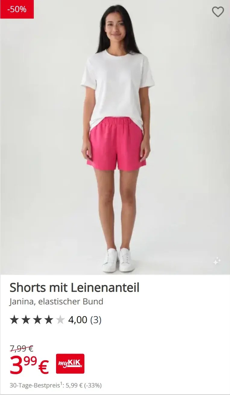 Shorts mit Leinenanteil
