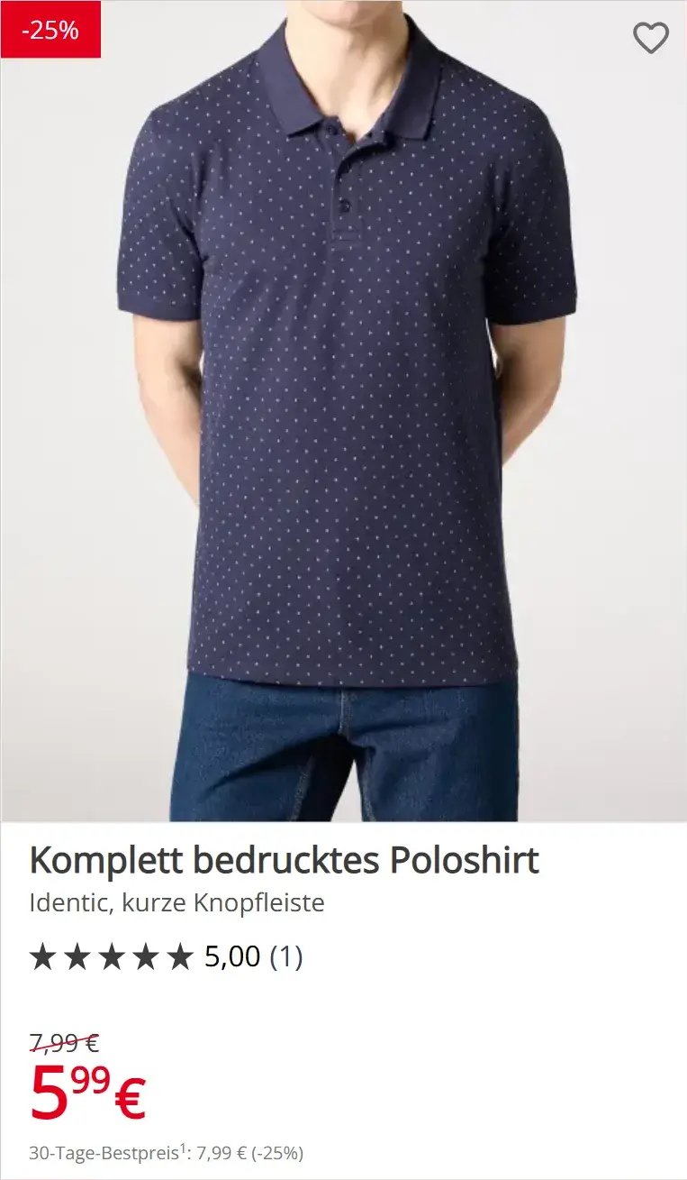 Komplett bedrucktes Poloshirt