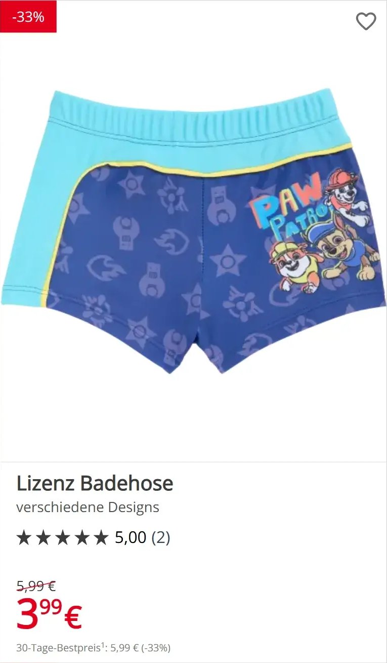 Lizenz Badehose