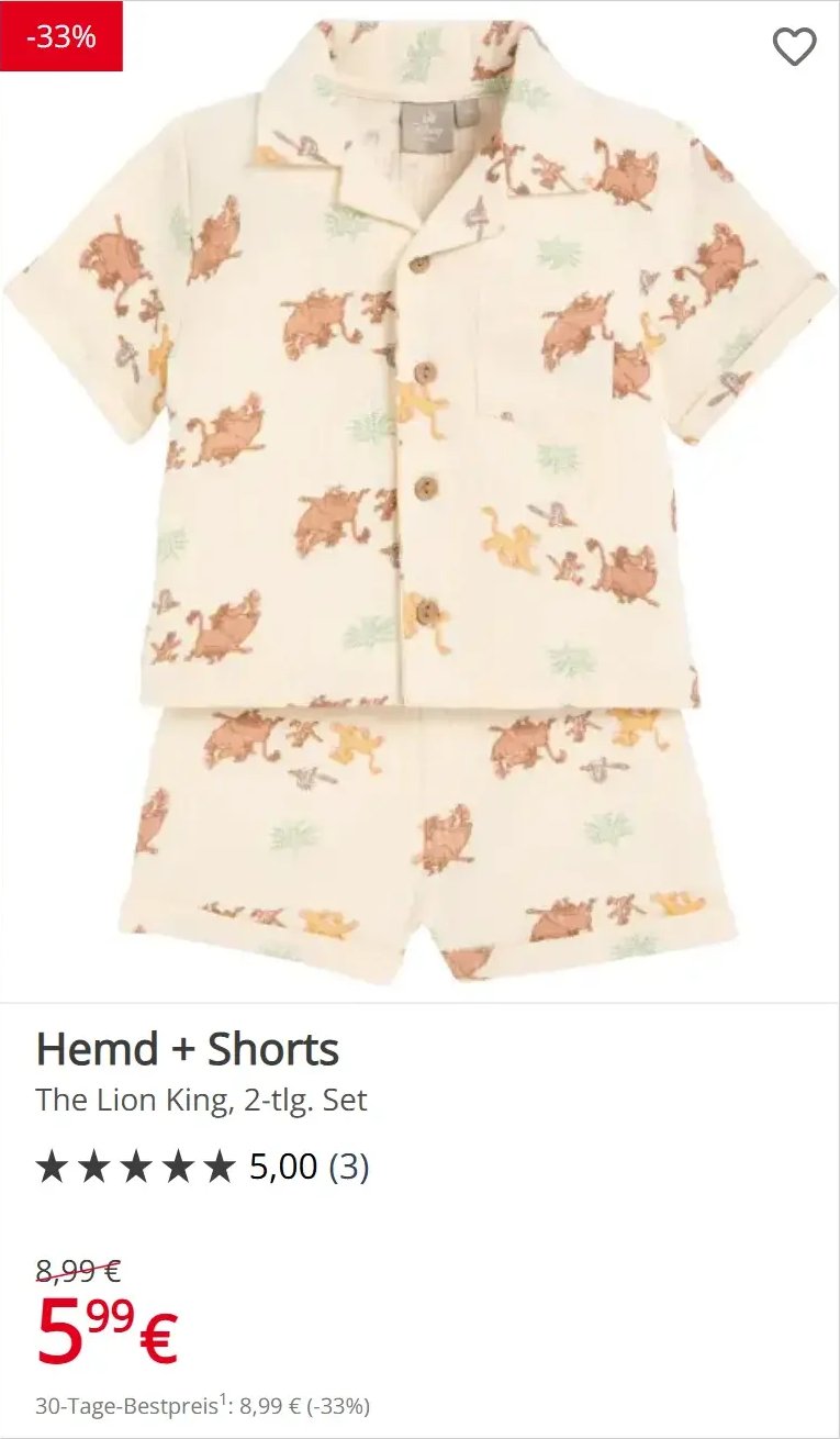 Hemd + Shorts