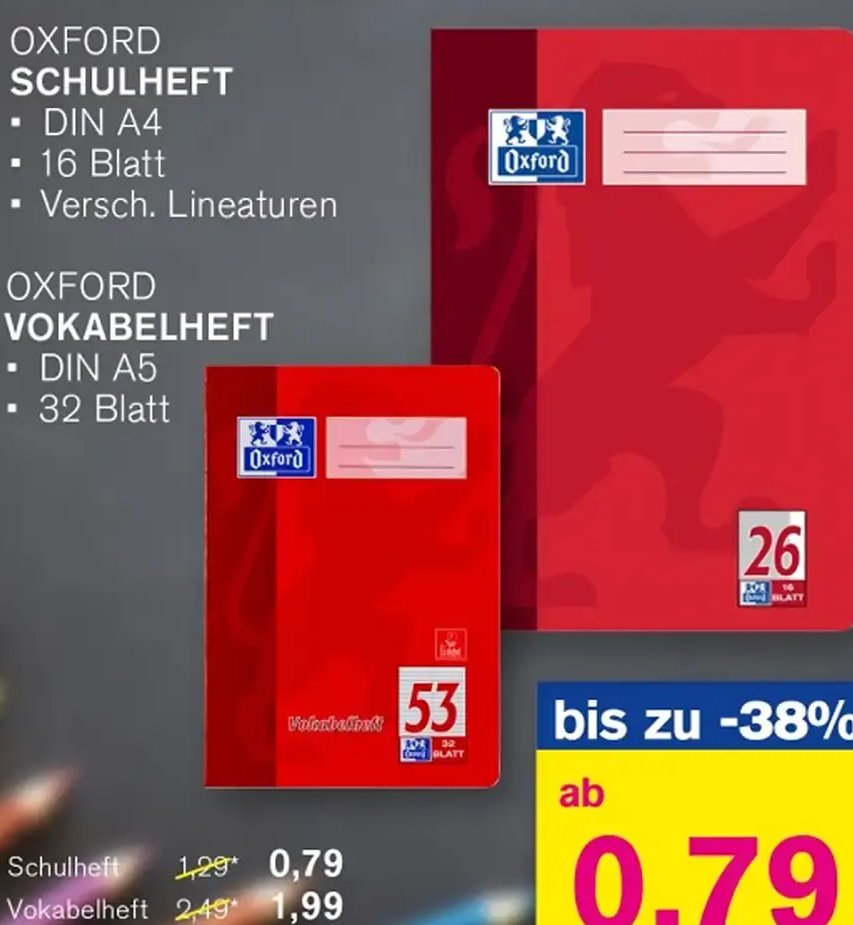 OXFORD SCHULHEFT