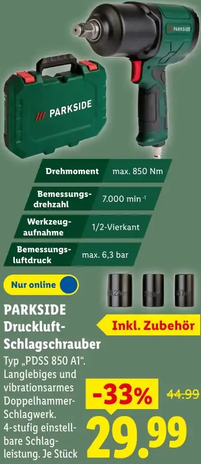 PARKSIDE Druckluft-Schlagschrauber