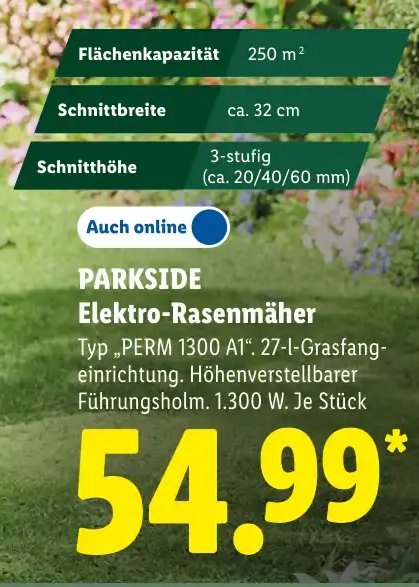 PARKSIDE Elektro-Rasenmäher