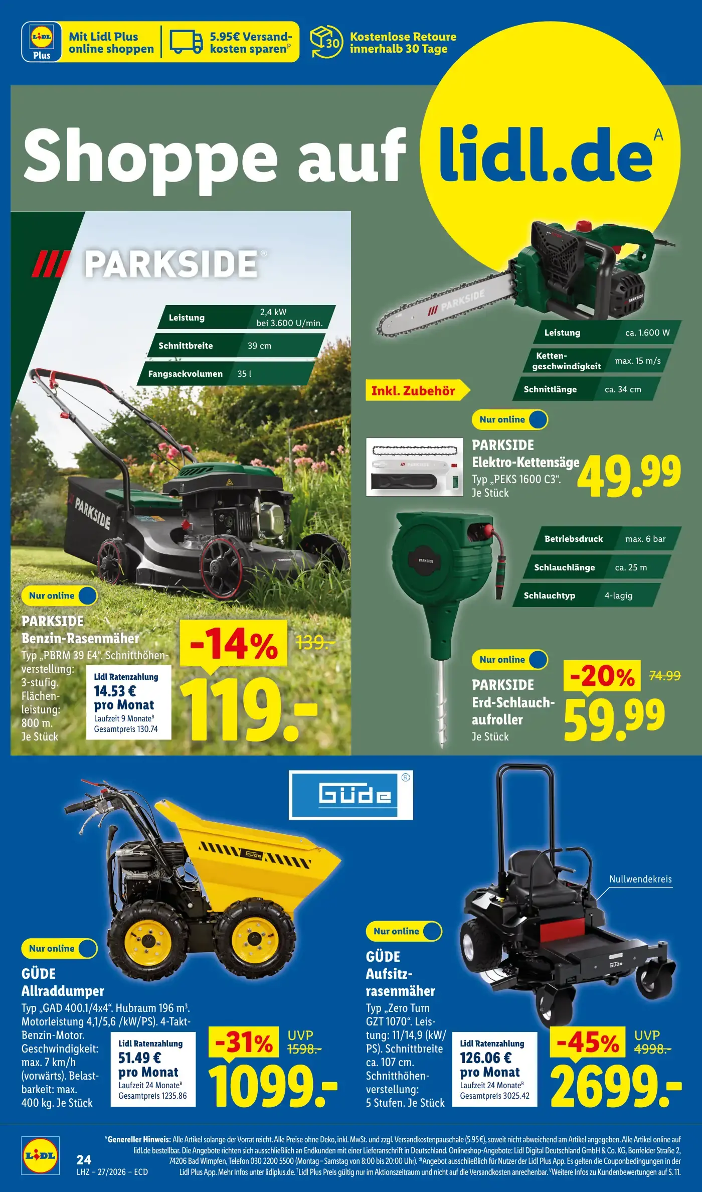 Lidl Parkside Prospekt Seite 3