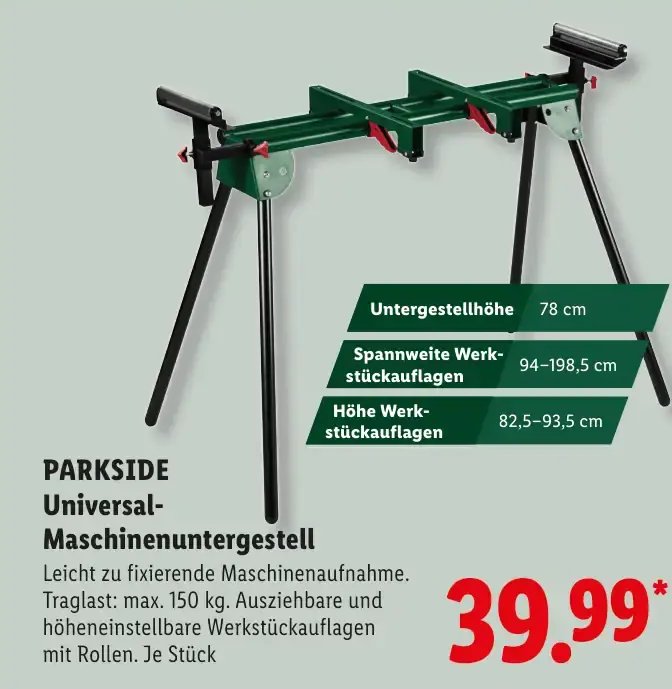 PARKSIDE Universal-Maschinenuntergestell
