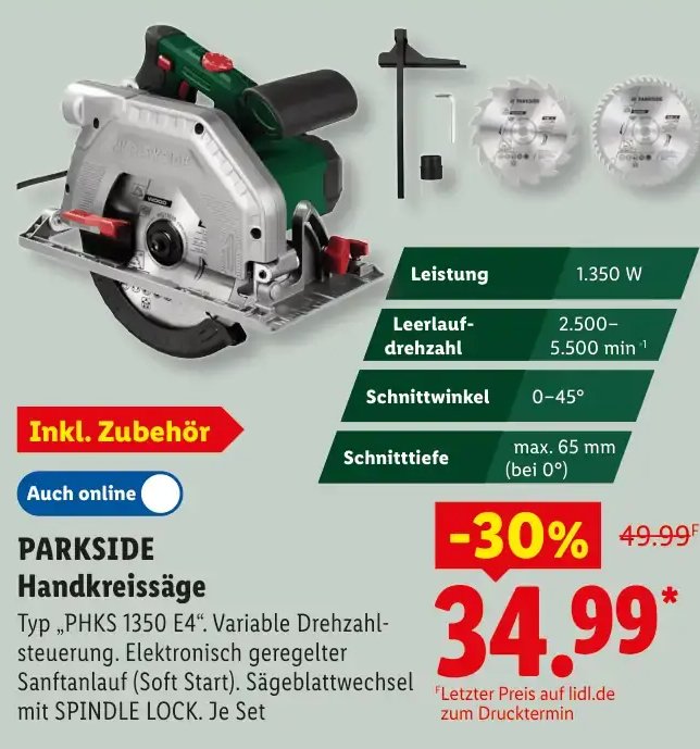 PARKSIDE Handkreissäge