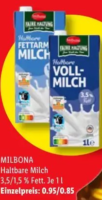 MILBONA Haltbare Milch