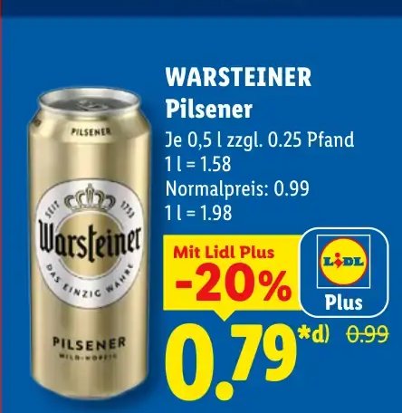 WARSTEINER Pilsener