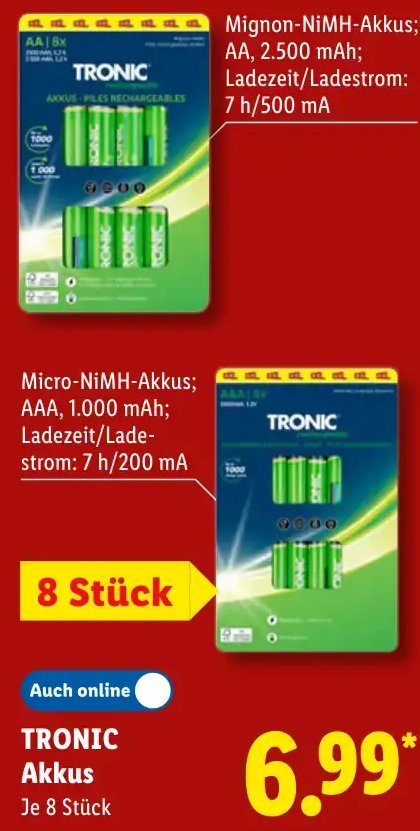 TRONIC Akkus