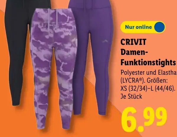 CRIVIT Damen-Funktionstights