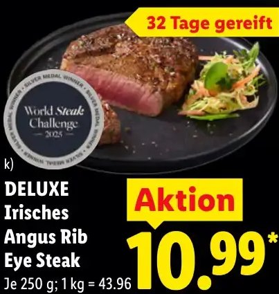 DELUXE Irisches Angus Rib Eye Steak