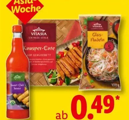 VITASIA Knusper-Ente / Glas-Nudeln / Sweet Chili Sauce