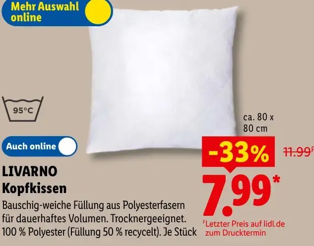 LIVARNO Kopfkissen