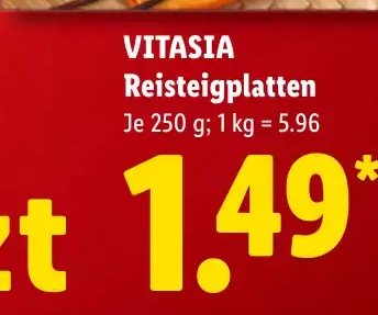 VITASIA Reisteigplatten