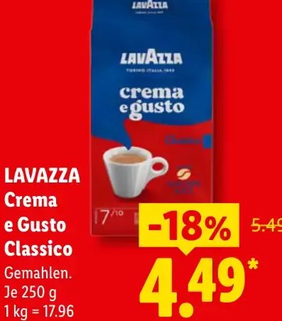 LAVAZZA Crema e Gusto Classico
