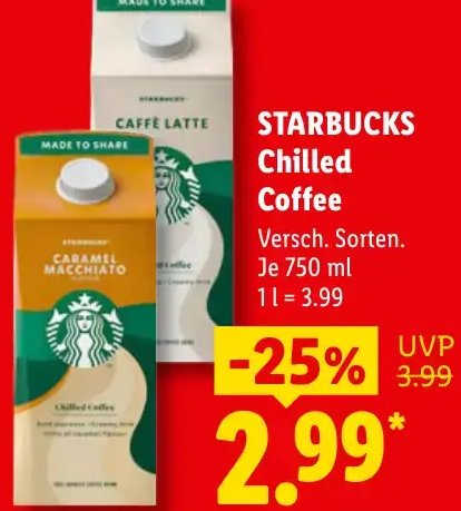 STARBUCKS Chilled Coffee