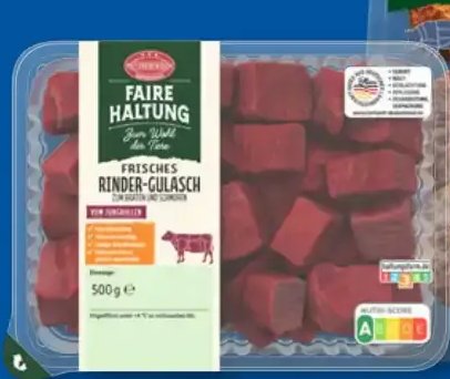 Frisches Rinder-Gulasch