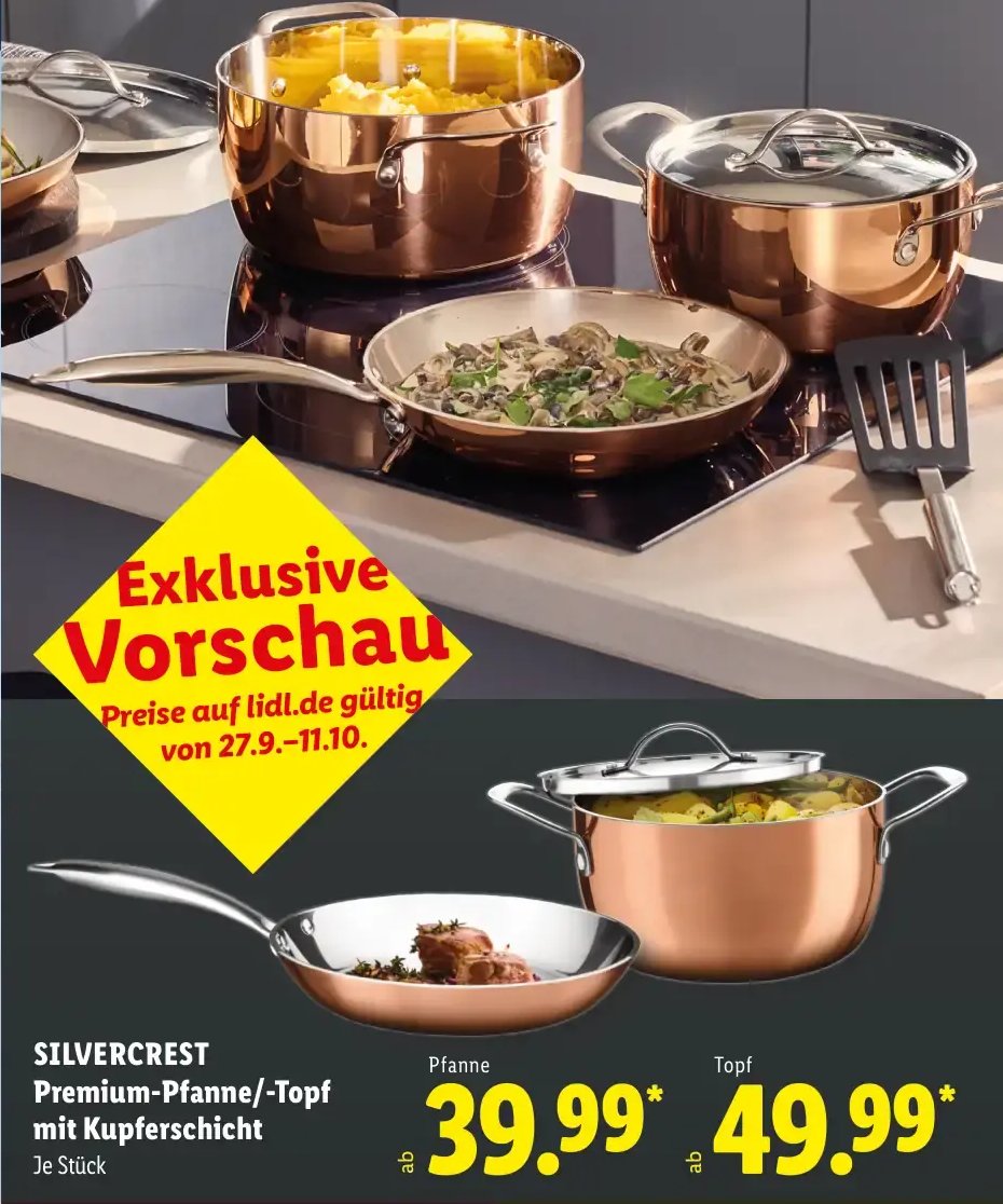SILVERCREST Premium-Pfanne/-Topf mit Kupferschicht