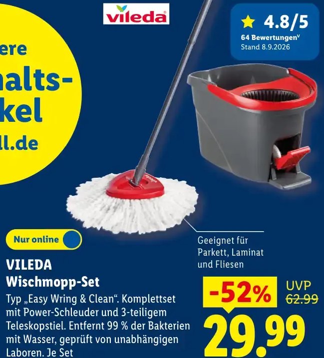VILEDA Wischmopp-Set