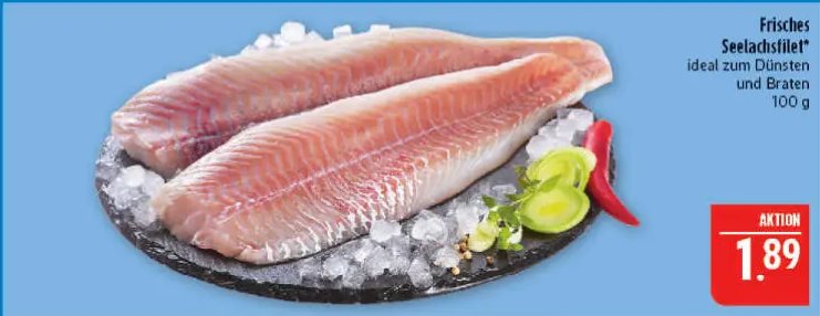 Frisches Seelachsfilet