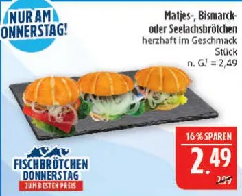 Matjes-, Bismarck- oder Seelachsbrötchen