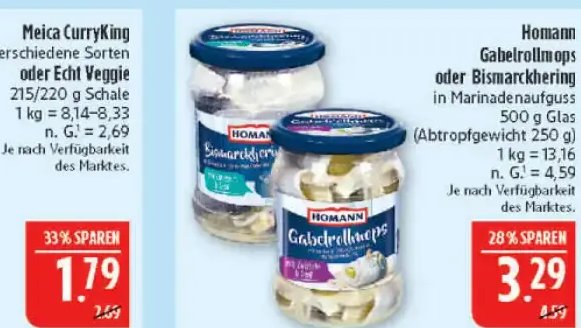 Homann Gabelrollmops oder Bismarckhering