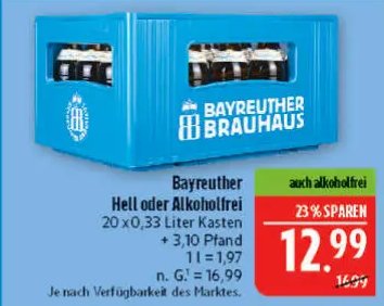 Bayreuther Hell oder Alkoholfrei