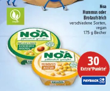 Noa Hummus oder Brotaufstrich