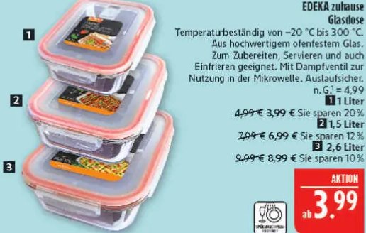 EDEKA zuhause Glasdose