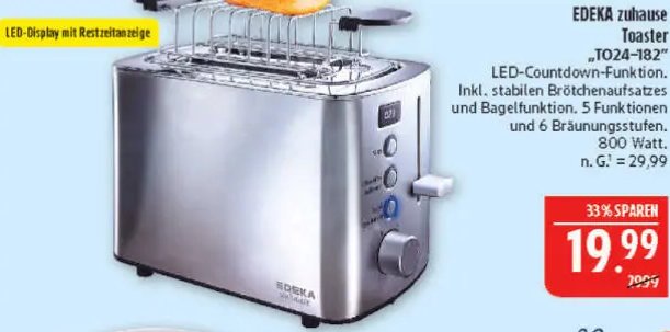EDEKA zuhause Toaster „TO24-182“
