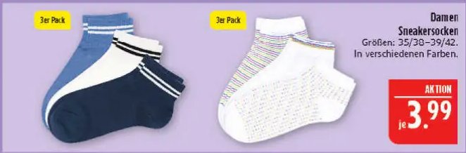 Damen Sneakersocken