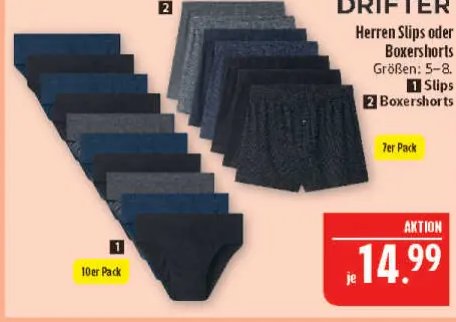 DRIFTER Herren Slips oder Boxershorts
